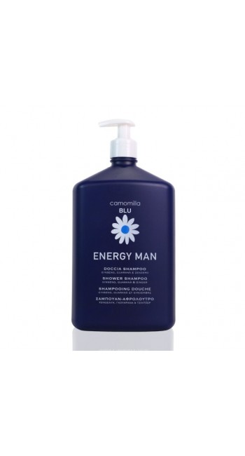 Camomilla Blu Energy Man Shower Shampoo - Ανδρικό Αφρόλουτρο & Σαμπουάν 2 σε 1 για Αναζωογόνηση (1000ml)
