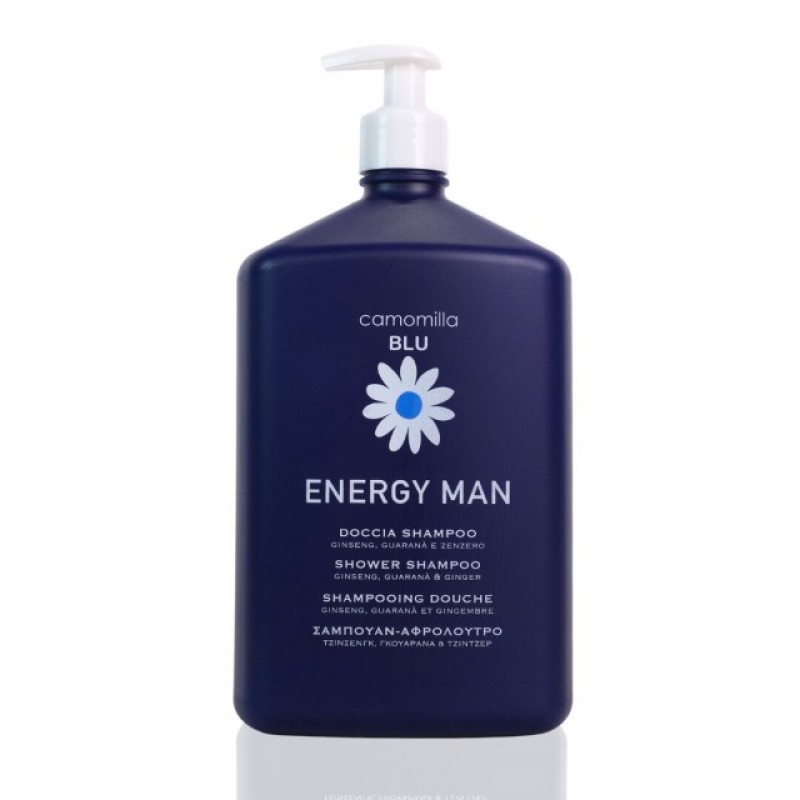 Camomilla Blu Energy Man Shower Shampoo - Ανδρικό Αφρόλουτρο & Σαμπουάν 2 σε 1 για Αναζωογόνηση (1000ml)