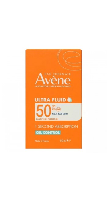 Avene Ultra Fluid Oil Control SPF50+ Λεπτόρρευστο Αντηλιακό Προσώπου (50ml)