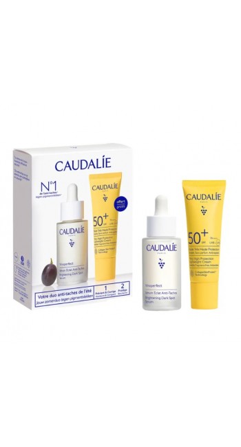 Caudalie Dark-Spot Correcting Summer Duo Set Vinoperfect Brightening Dark Spot Serum (30ml) & Vinosun Very High Protection Lightweight Cream SPF50+ (20ml)