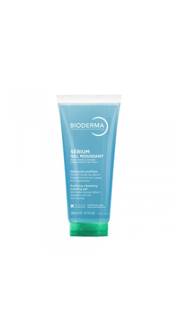 Bioderma Sebium Gel Moussant Καταπραϋντικό Gel Καθαρισμού για Μικτές & Λιπαρές Επιδερμίδες 200ml