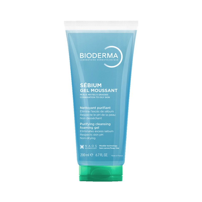 Bioderma Sebium Gel Moussant Καταπραϋντικό Gel Καθαρισμού για Μικτές & Λιπαρές Επιδερμίδες 200ml