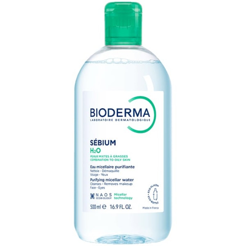 Bioderma Sebium H2O Νερό Micellaire Καθαρισμού & Ντεμακιγιάζ για το Μικτό/Λιπαρό ή με Τάση Ακμής Δέρμα 500ml