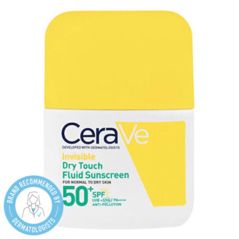 CeraVe Invisible Dry Touch Fluid Sunscreen SPF50+ (50ml)