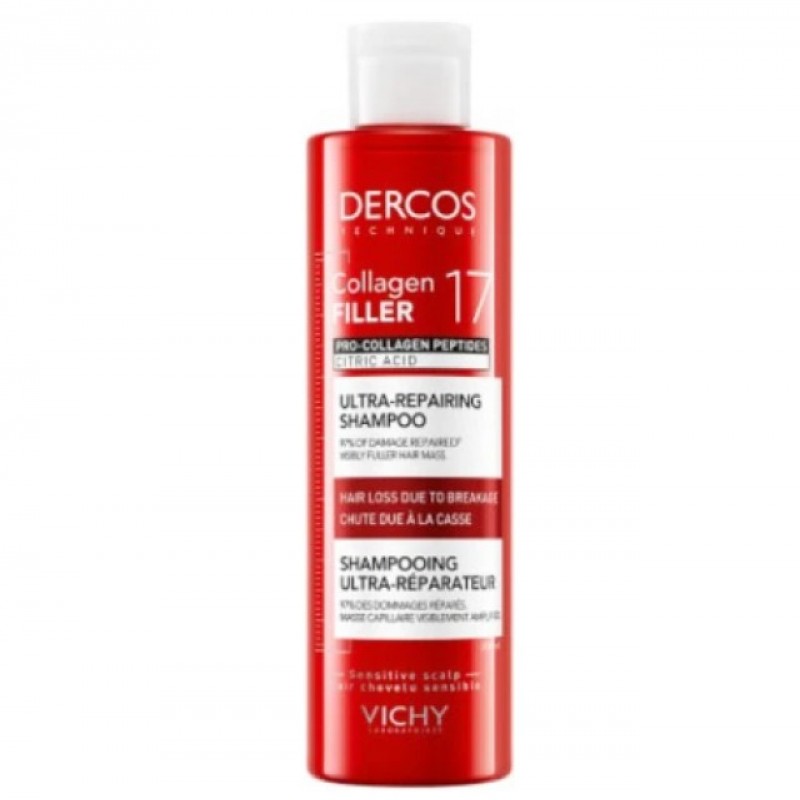 Vichy Dercos Collagen 17 Filler Shampoo — Σαμπουάν Κατά της Τριχόπτωσης & του Σπασίματος (200ml)