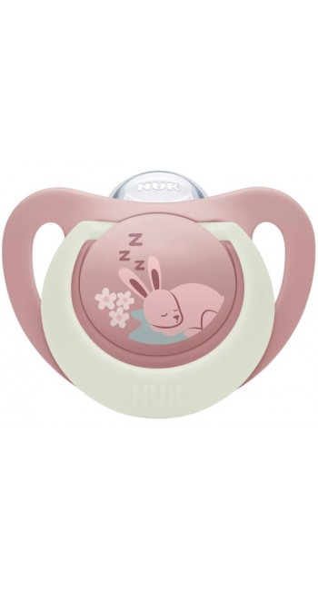 NUK First Choice Night Πιπίλα Σιλικόνης Rabbit 6-18m (1 τμχ)
