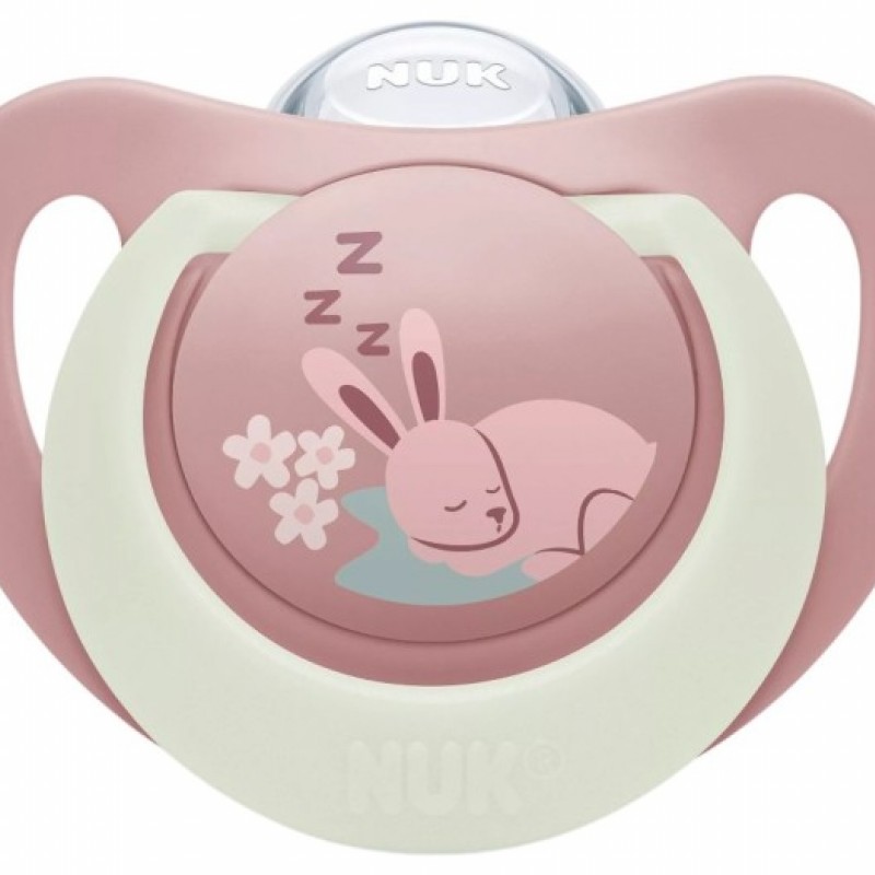 NUK First Choice Night Πιπίλα Σιλικόνης Λαγουδάκι - Σάπιο Μήλο 0-6m (1 τμχ - 10.175.392)
