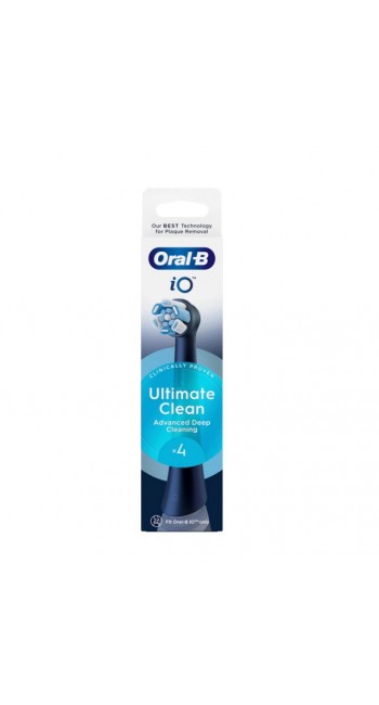 Oral-B iO Ultimate Clean Black Ανταλλακτικές Κεφαλές Ηλεκτρικής Οδοντόβουρτσας (4 τμάχια)