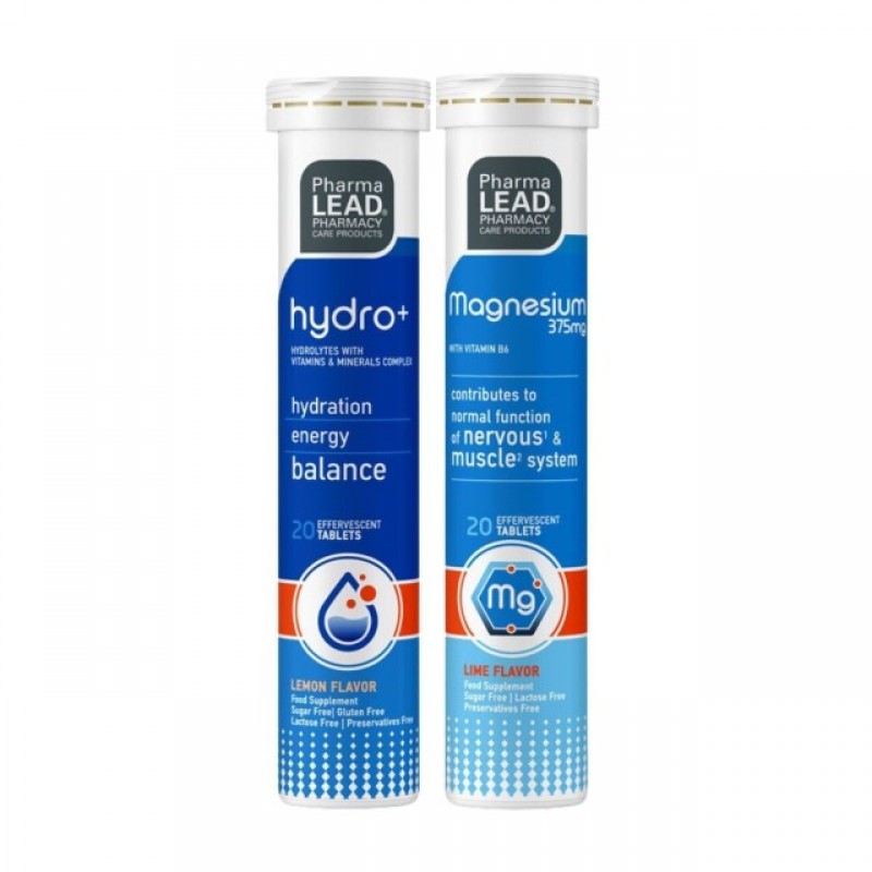 Pharmalead Combo Pack Hydro+ & Magnesium 375mg (20+20 αναβράζοντα δισκία)