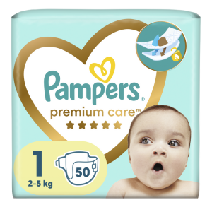 Pampers Premium Care Πάνες Μέγεθος 1 (2kg - 5kg), 50τμχ