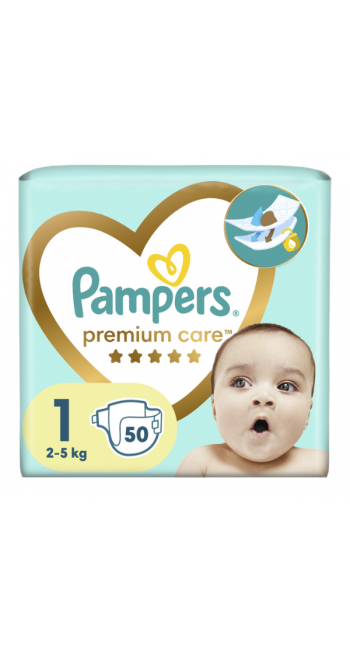 Pampers Premium Care Πάνες Μέγεθος 1 (2kg - 5kg), 50τμχ