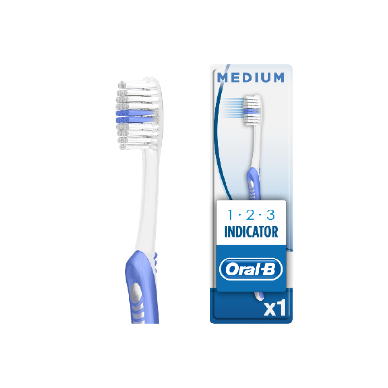 Oral-B Indicator 1-2-3 35mm Οδοντόβουρτσα Μέτρια, 1τμχ Oral-B Indicator 1-2-3 35mm Οδοντόβουρτσα Μέτρια, 1τμχ