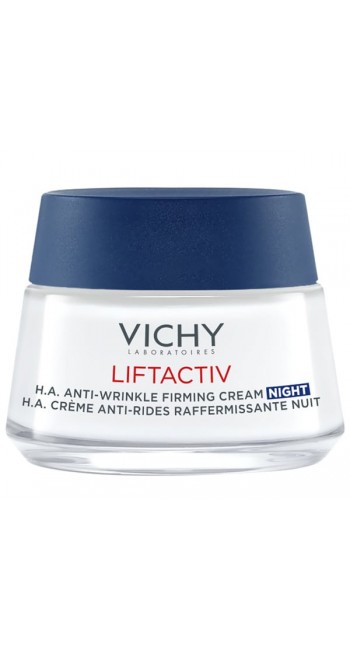 Vichy Liftactiv H.A. Αντιρυτιδική & Συσφικτική Κρέμα Προσώπου Νύχτας, 50ml