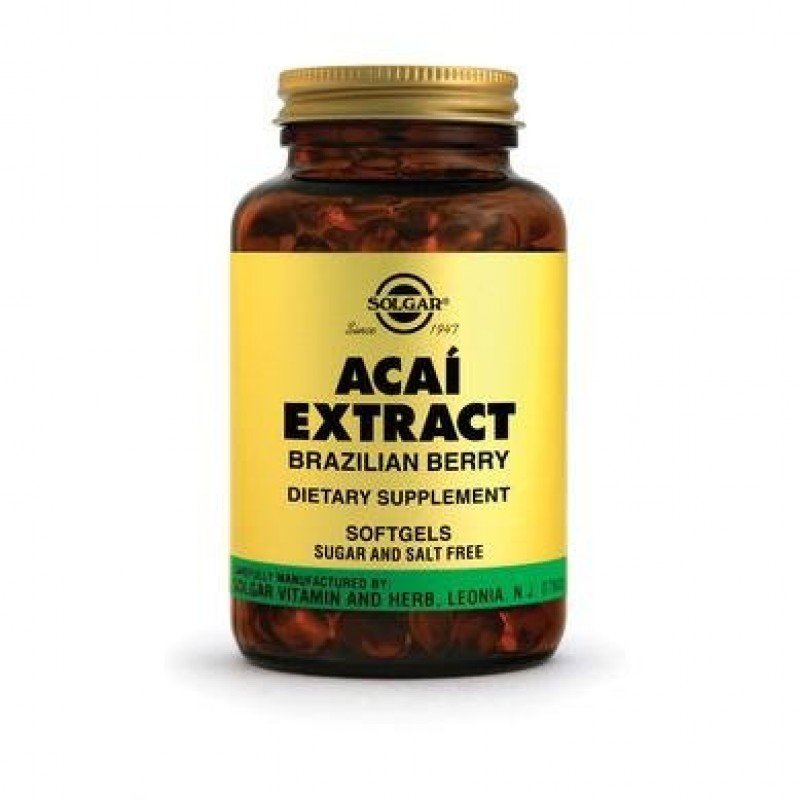 Solgar Acai Extract 60 μαλακές κάψουλες Solgar Acai Extract 60 μαλακές κάψουλες