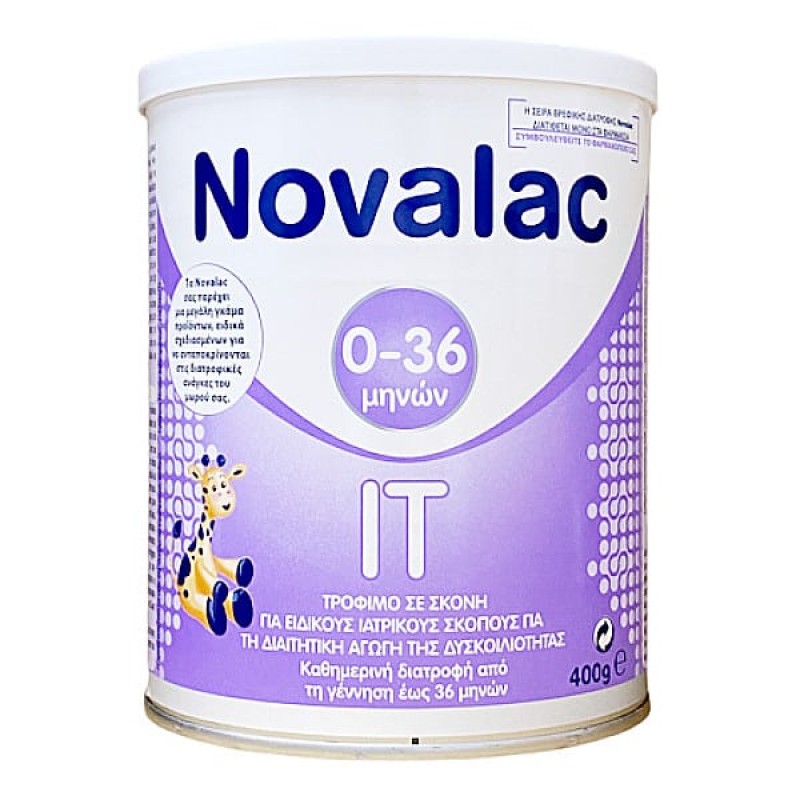 Novalac IT Γάλα για την Αποτελεσματική Αντιμετώπιση της Δυσκοιλιότητας έως 36 Μηνών, 400gr Novalac IT Γάλα για την Αποτελεσματική Αντιμετώπιση της Δυσκοιλιότητας έως 36 Μηνών, 400gr