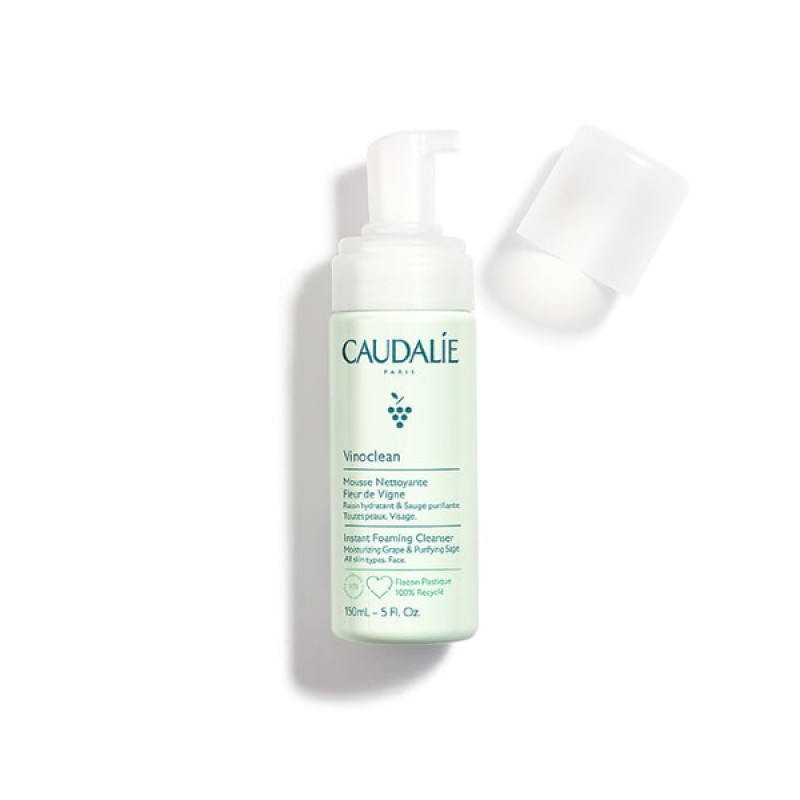 Caudalie Vinoclean Instant Foaming Cleanser Απαλός Αφρός Καθαρισμού Προσώπου, 150ml Caudalie Vinoclean Instant Foaming Cleanser Απαλός Αφρός Καθαρισμού Προσώπου, 150ml