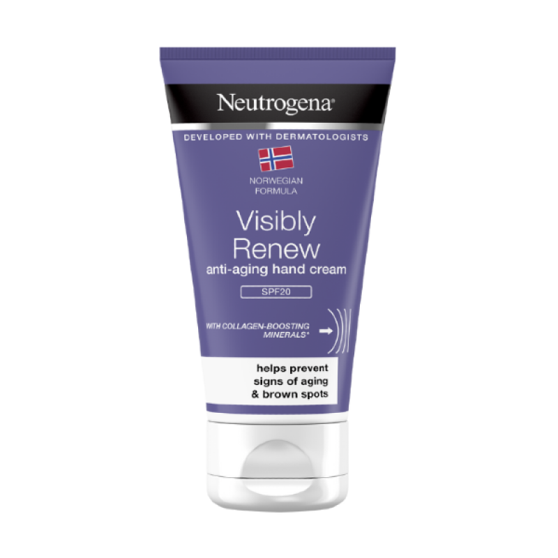 Neutrogena Visibly Renew Hand Cream SPF20 Αντιγηραντική Κρέμα Χεριών, 75ml