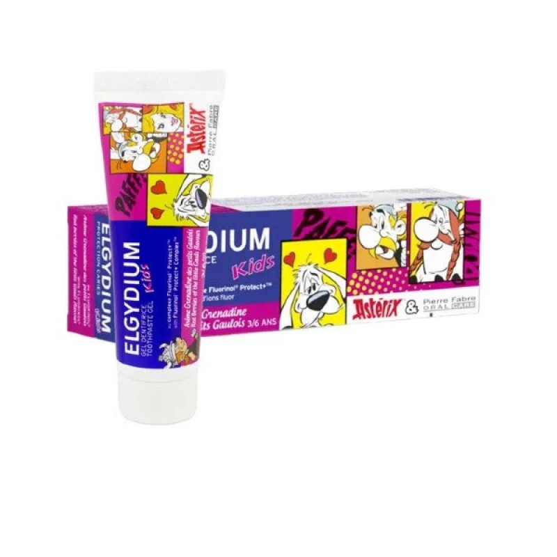 Elgydium Kids Asterix Παιδική Οδοντόκρεμα με Γεύση από Κόκκινα Μούρα 1000ppm, 50ml Elgydium Kids Asterix Παιδική Οδοντόκρεμα με Γεύση από Κόκκινα Μούρα 1000ppm, 50ml