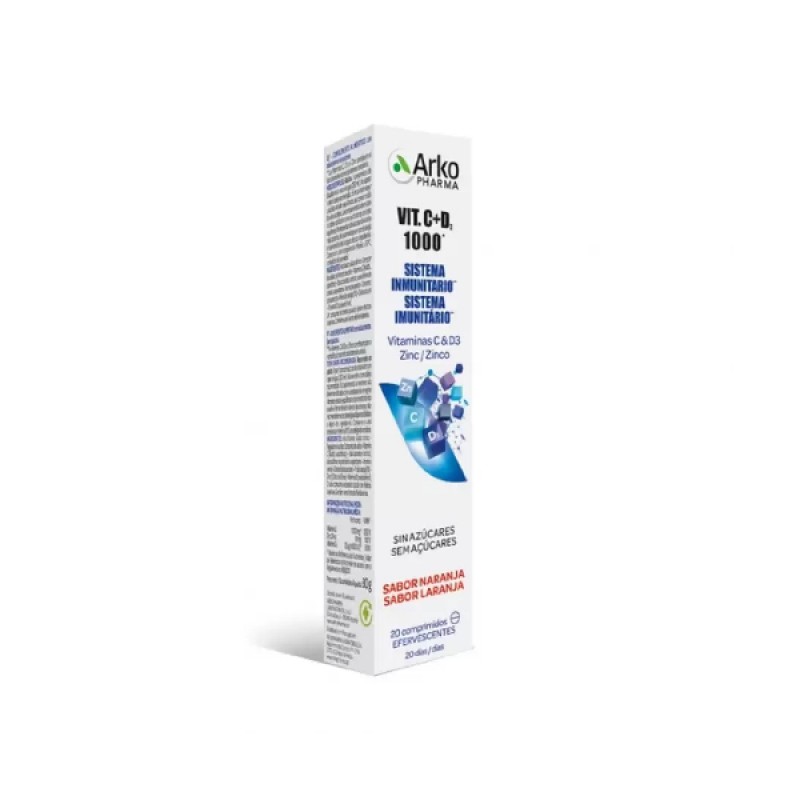 Arkopharma Vitamin C & D3 & Zn για το Ανοσοποιητικό Σύστημα με Γεύση Πορτοκάλι, 20 Αναβράζοντα Δισκία Arkopharma Vitamin C & D3 & Zn για το Ανοσοποιητικό Σύστημα με Γεύση Πορτοκάλι, 20 Αναβράζοντα Δισκία