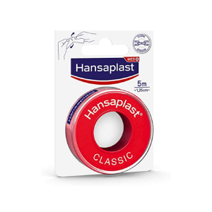 Hansaplast Classic Fixation Tape Επιδεσμική Ταινία Χωρίς Λάτεξ 5m x 1,25cm, 1τμχ