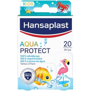 Hansaplast Aqua Protect Kids Παιδικά Επιθέματα 100% Αδιάβροχα & Διάφανα, 20τμχ