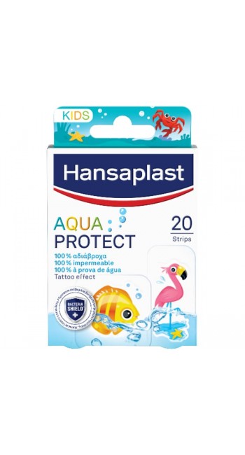 Hansaplast Aqua Protect Kids Παιδικά Επιθέματα 100% Αδιάβροχα & Διάφανα, 20τμχ