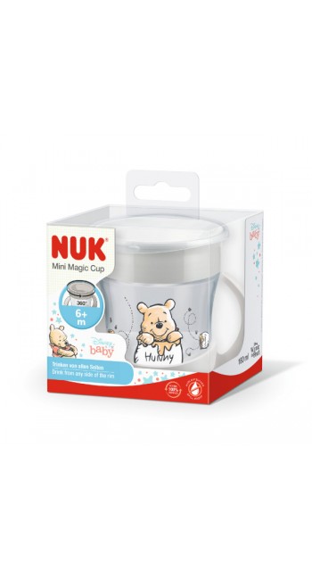 Nuk Mini Magic Cup Disney Winnie με Χείλος και Καπάκι 6m+, 160ml