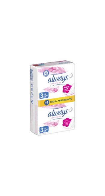 Always Ultra Sensitive Night Σερβιέτες, 14τμχ