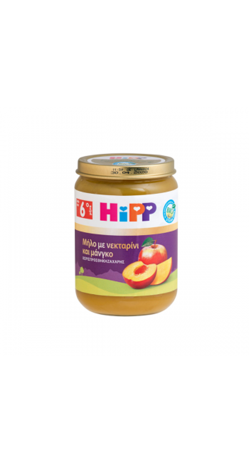 Hipp Φρουτόκρεμα Βιολογικής Καλλιέργειας με Μήλο, Νεκταρίνι & Μάνγκο, 190gr