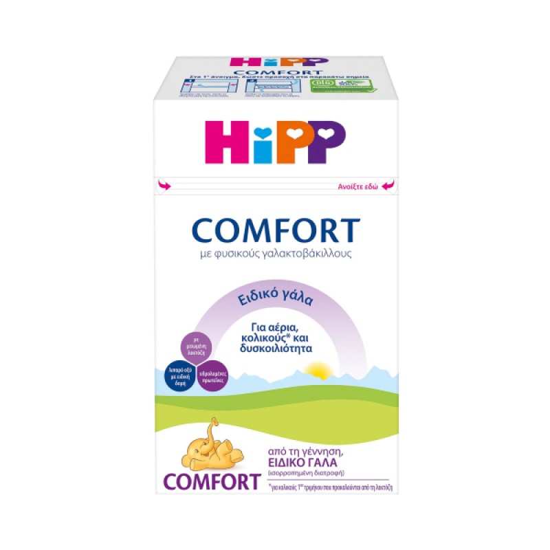 HiPP Comfort Ειδικό Γάλα για Αέρια, Κολικούς & Δυσκοιλιότητα από την Γέννηση, 600gr