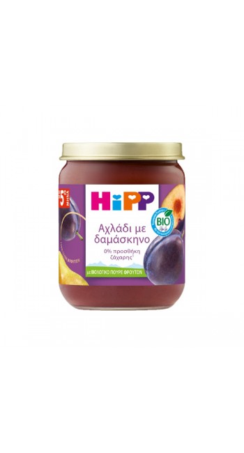 Hipp Βρεφική Φρουτόκρεμα Αχλάδι με Δαμάσκηνο από τον 5o Μήνα, 160gr