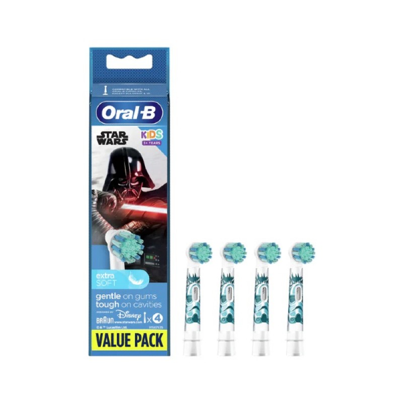 Oral-B Stages Power Star Wars Ανταλλακτικά για Ηλεκτρική Παιδική Οδοντόβουρτσα, 4τμχ