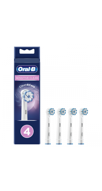 Oral-B Sensitive Clean Ανταλλακτικές Κεφαλές Ηλεκτρικής Οδοντόβουρτσας, 4 τμχ