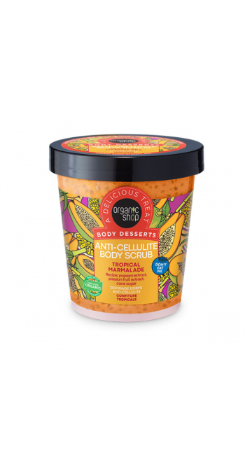 Organic Shop by Natura Siberica Body Desserts Απολεπιστικό Σώματος κατά της Κυτταρίτιδας Τροπικά Φρούτα, 450ml