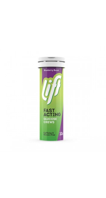 Gluco Tabs Lift Fast Acting Zesty Ταμπλέτες Γλυκόζης με Γεύση Μύρτιλο, 10tabs
