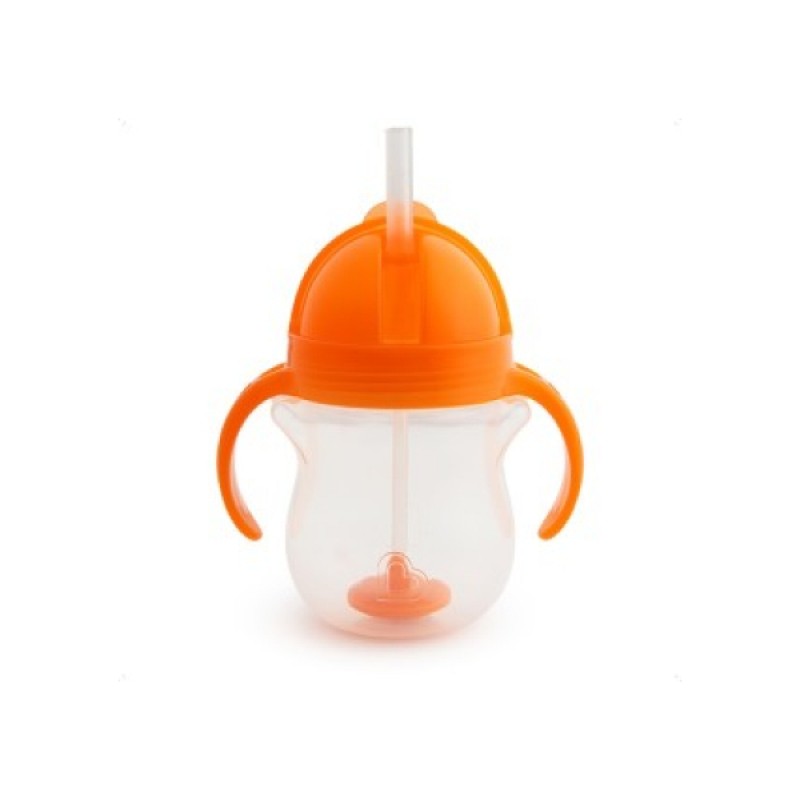 Munchkin Tip & Sip Straw Cup Ποτήρι με Καλαμάκι 6m+ Πορτοκαλί, 207ml Munchkin Tip & Sip Straw Cup Ποτήρι με Καλαμάκι 6m+ Πορτοκαλί, 207ml