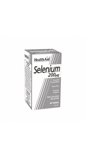Health Aid Selenium 200μg Συμπλήρωμα Διατροφής με Σελήνιο για Αντιοξειδωτική Προστασία, 60tabs