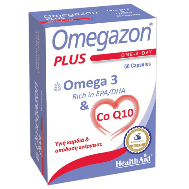 Health Aid Omegazon Plus Ω3 + CoQ10, 60caps Health Aid Omegazon Plus Ω3 + CoQ10, 60caps