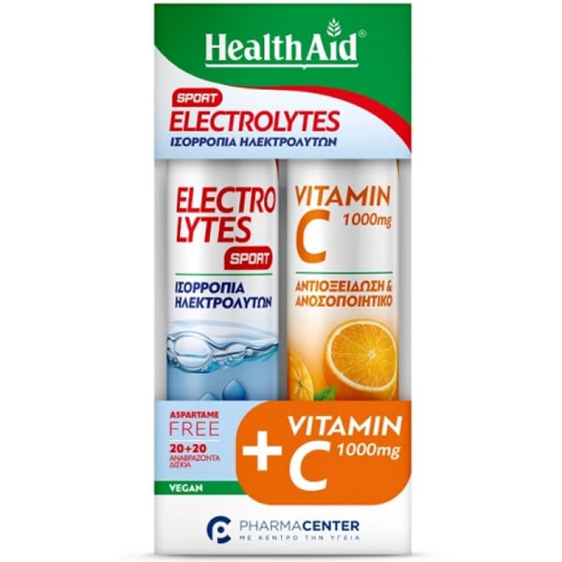 Health Aid Promo Electrolytes Sport, 20eff.tabs & Vitamin C 1000mg, 20eff.tabs