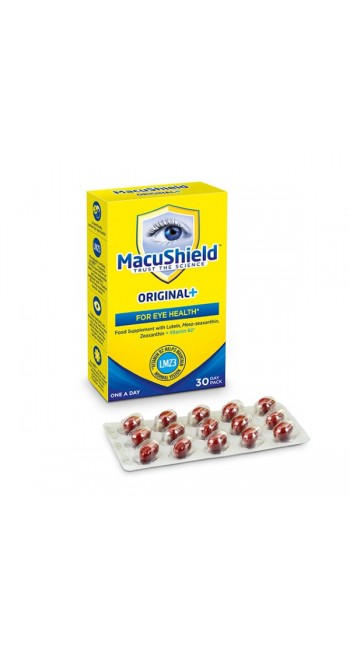 MacuShield Original Plus Formula Συμπλήρωμα Διατροφής για την υγεία των Ματιών, 30 Κάψουλες