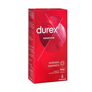 Durex Προφυλακτικά Sensitive με Κανονική Εφαρμογή, 6τμχ 