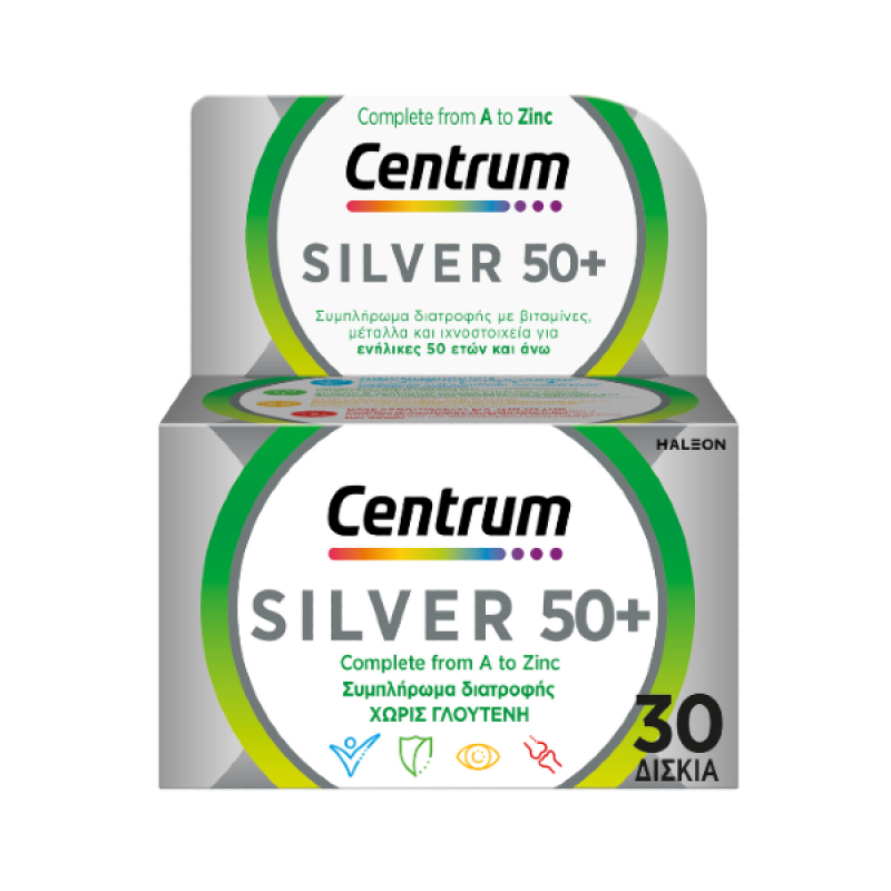 Centrum Silver 50+ Πολυβιταμίνη για Ενήλικες Άνω των 50 ετών, 30tabs