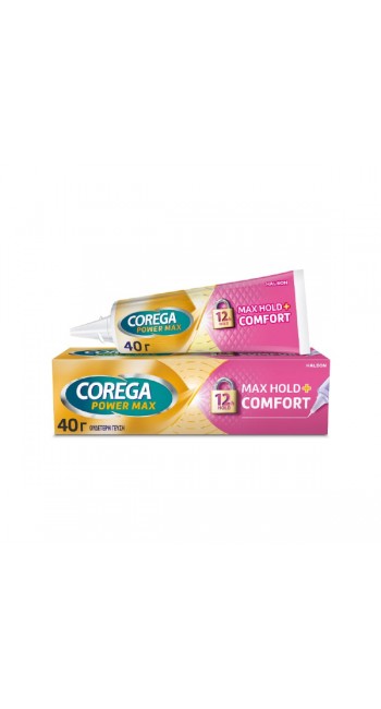 Corega Max Hold & Comfort Στερεωτική Κρέμα Τεχνητής Οδοντοστοιχίας, 40gr