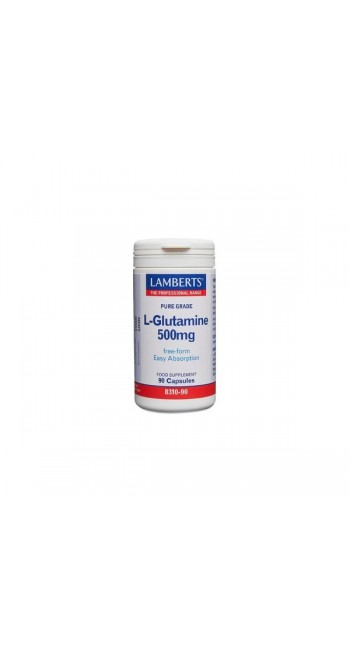 Lamberts L-Glutamine 500mg Για Την Υγεία Του Εντέρου, 90caps