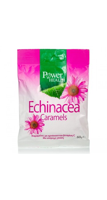 Power Health Καραμέλες Echinacea & Βιταμίνη C για Ενίσχυση του Ανοσοποιητικού Συστήματος - Ιδανικές για Περιόδους Κρυολογήματος & Ιώσεων, 60gr
