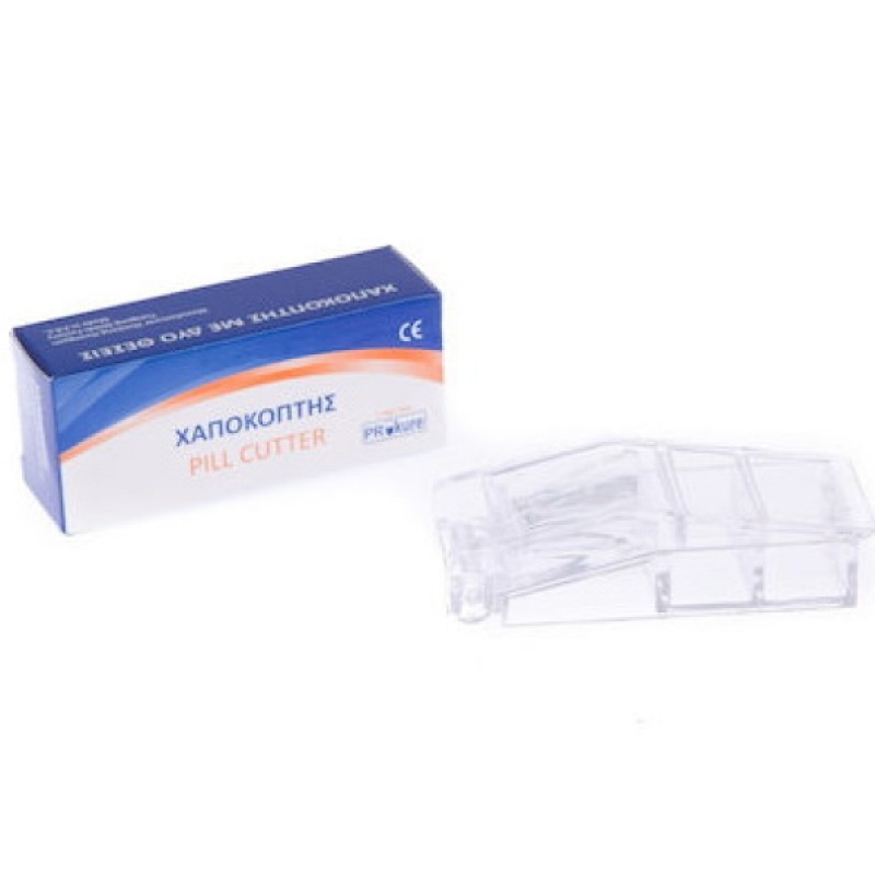 Θήκη Χαπιών με Κόφτη σε Διάφανο χρώμα, 1τμχ Θήκη Χαπιών με Κόφτη σε Διάφανο χρώμα, 1τμχ