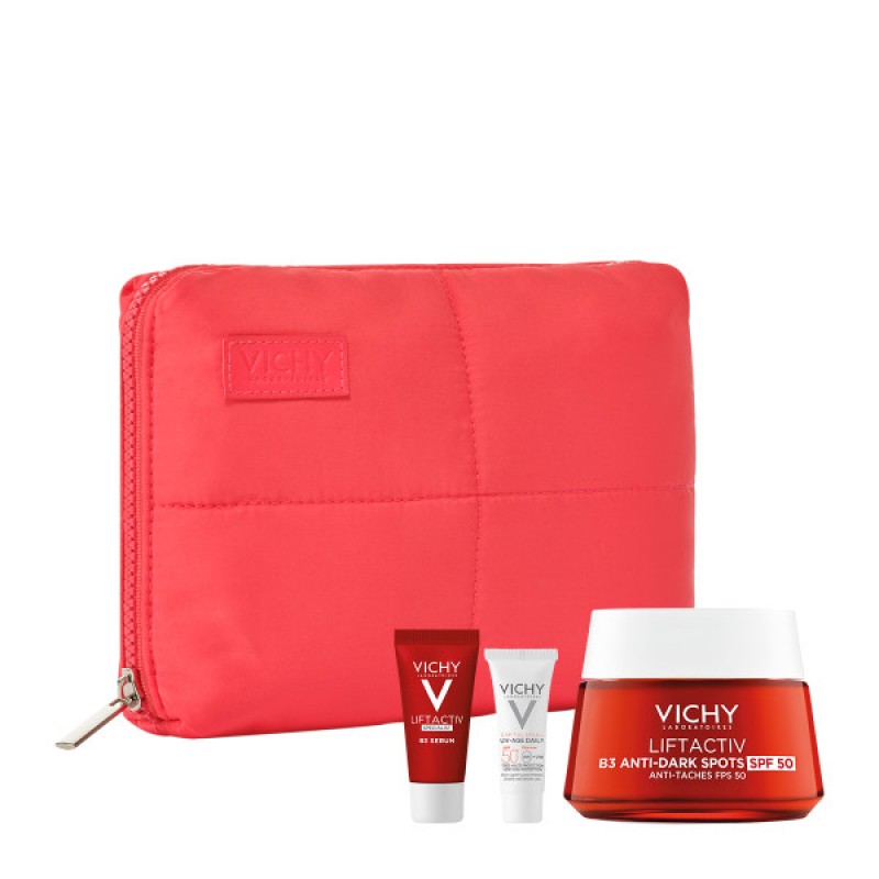 Vichy Set Liftactiv B3 Anti-Dark Spots Κρέμα Προσώπου για Κηλίδες SPF50, 50ml & Δώρο Liftactiv Specialist B3 Serum Ορός Προσώπου, 5ml, Capital Soleil UV-Age Daily SPF50+ Αντηλιακό Προσώπου, 3ml & Νεσεσέρ, 1σετ Vichy Set Liftactiv B3 Anti-Dark Spots Κρέμα Προσώπου για Κηλίδες SPF50, 50ml & Δώρο Liftactiv Specialist B3 Serum Ορός Προσώπου, 5ml, Capital Soleil UV-Age Daily SPF50+ Αντηλιακό Προσώπου, 3ml & Νεσεσέρ, 1σετ