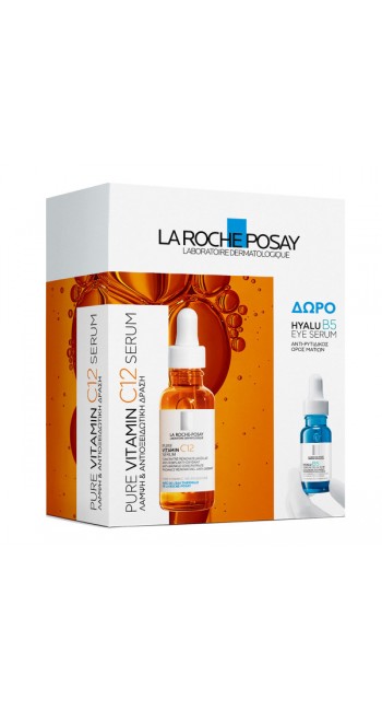 La Roche Posay Set Pure Vitamin C12 Ορός Προσώπου για Λάμψη, 30ml & Δώρο Hyalu B5 Αντιρυτιδικός Ορός Ματιών, 5ml 