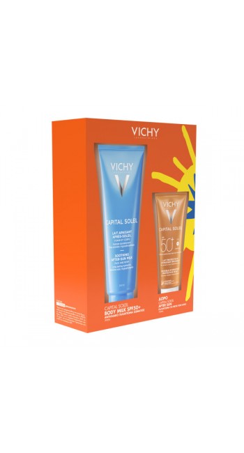 Vichy Capital Soleil Αντηλιακό Γαλάκτωμα SPF50+ & Δώρο Capital Soleil After Sun