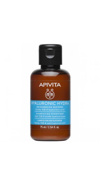 Apivita Hyaluronic Hydra Τravel Size Σαμπουάν Ενυδάτωσης με Honey StB & Υαλουρονικό Οξύ, 75ml